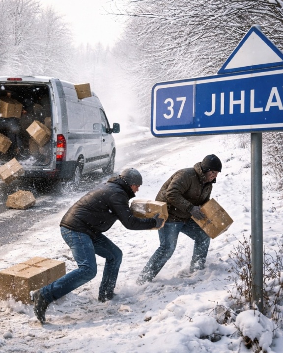 🚚🎄 Ježíšek jel moc rychle. Lidi byli ještě rychlejší. Aneb: když se blbě zavřou dveře. Z dodávky...