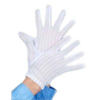Nylonové antistatické rukavice - Proužkované, bílé