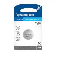Westinghouse lithiová knoflíková baterie - CR2450 (DL2450, 5029LC, E-CR2450), 3V