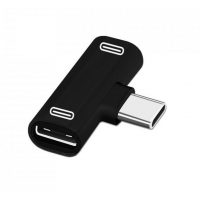 Rozdvojka USB-C na 2x USB-C - Černá