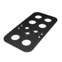 Hliníková základová deska P – montážní platforma, černá, 64x124 mm (pro MG995/MG996)