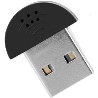 Mini USB externí mikrofon - Černý
