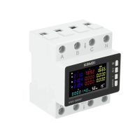 Třífázový WiFi elektroměr TUYA 80A s relé a LCD displejem - montáž na DIN lištu