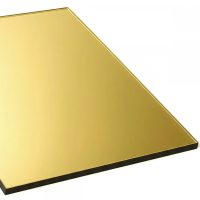 Akryl pro laserové zpracování 300 x 200 x 3 mm - Zrcadlové plexisklo, zlaté