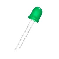 LED dioda - Zelená, difúzní, 8mm, 2,2V