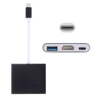 USB-C (Thunderbolt 3) redukce 3v1 (USB-C, HDMI, USB) - Černá