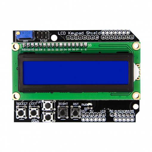 Foto - LCD shield pro Arduino UNO - modré podsvícení