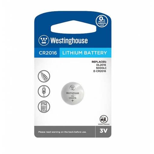 Foto - Lithiová knoflíková baterie Westinghouse CR2016 (DL2016, 5000LC, E-CR2016) 3V