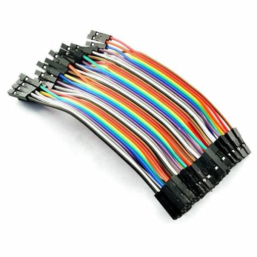 Foto - 40 x F-F Dupont kabel, 10 cm