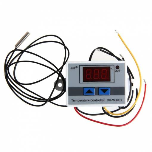 Foto - 12V Digitální termostat 10A Nástěnný XH-W3001 -50°C až 110°C