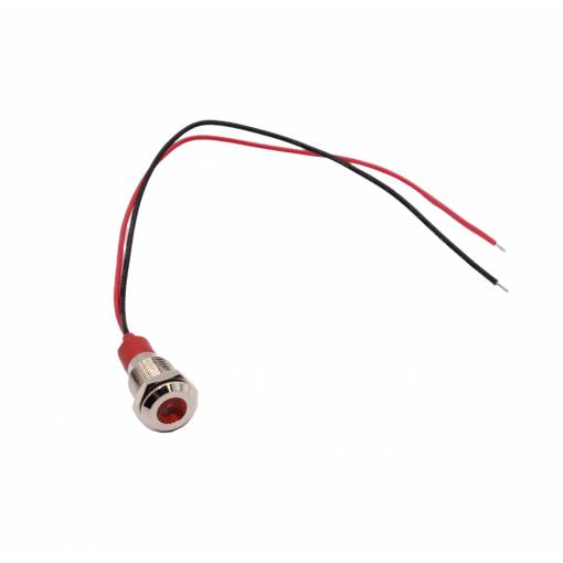 Foto - LED světelný indikátor - Červený, 10 - 24V, 10 mm