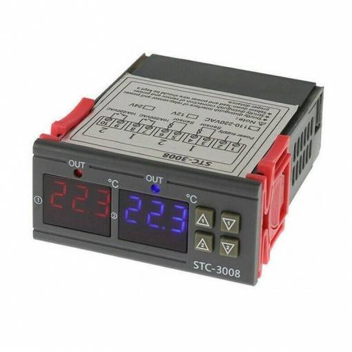 Foto - Duální digitální termostat STC-3008 DC12V -55 ~ +120°C