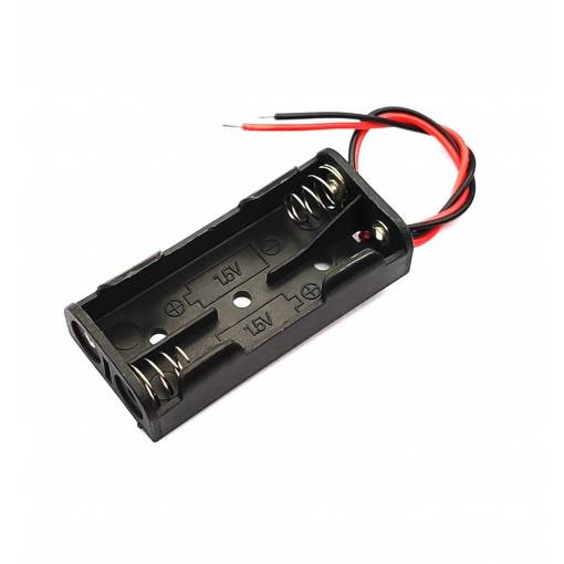 Foto - Bateriový box na dvě baterie AAA s vodiči - 1 kus
