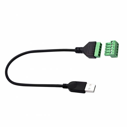 Foto - Kabelový adaptér USB na svorkovnici 5 pinů - Samec