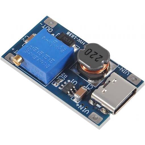 Foto - Step-up měnič B6284 XY-016 – 2 A, DC-DC zvyšující modul s USB-C vstupem