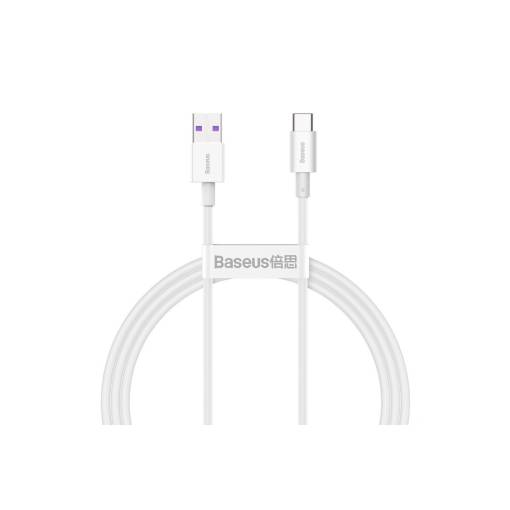 Foto - Baseus napájecí kabel CATYS-02 USB-A na USB-C 66W - 1 metr, bílý