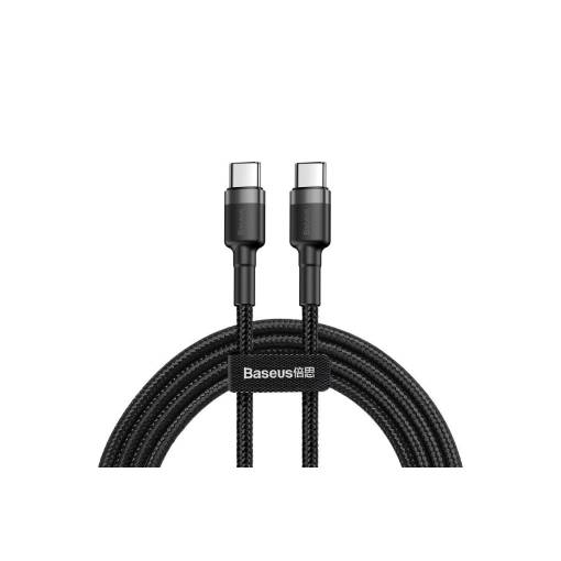 Foto - Baseus napájecí kabel USB-C na USB-C 60W - 1 metr, černo šedý