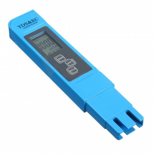 Foto - Digitální měřič kvality vody, teploty a elektrické vodivosti - Modrý
