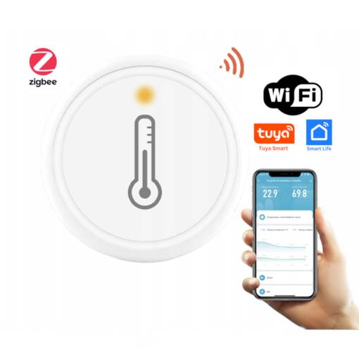 Foto - Senzor Teploty a Vlhkosti ZigBee 3.0 ZC-W1