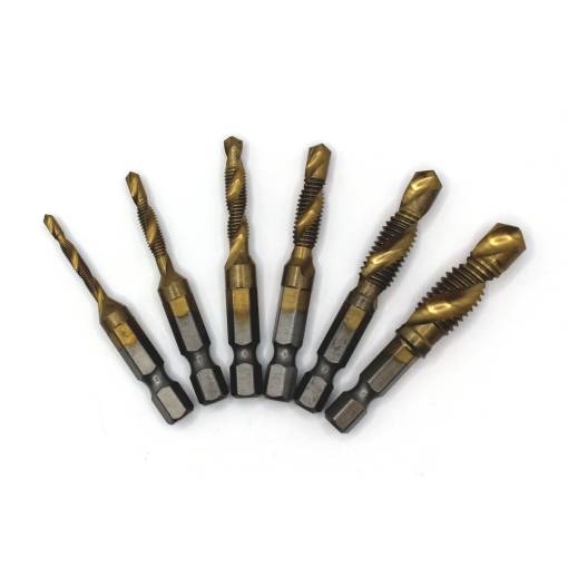 Foto - Sada 6 závitových vrtáků - snadná tvorba závitů M3, M4, M5, M6, M8, M10