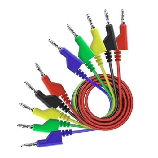 Foto - Sada 5 kabelů s 4 mm banánkovými konektory pro multimetr - 1 m