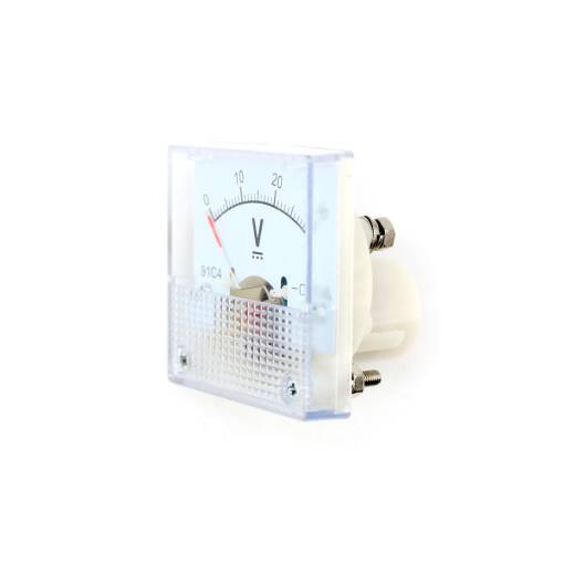Foto - Panelový analogový ručičkový voltmetr 91C4 - 0 až 30V DC