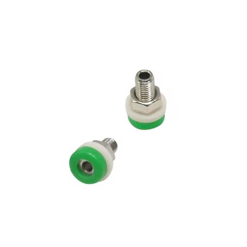 Foto - Zdířka s matičkou pro banánkové konektory 2mm - červená