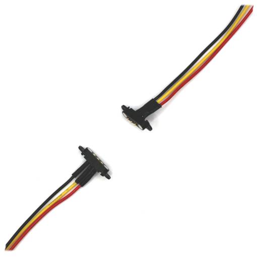 Foto - Kabel s magnetickými konektory do panelu - sada samec/samice 24AWG, 3pin