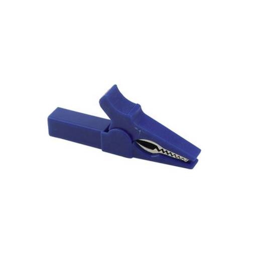 Foto - Krokodýlová svorka s banánkovým výstupem 4mm - Modrá