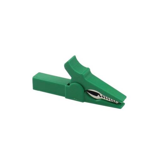 Foto - Krokodýlová svorka s banánkovým výstupem 4mm - Zelená