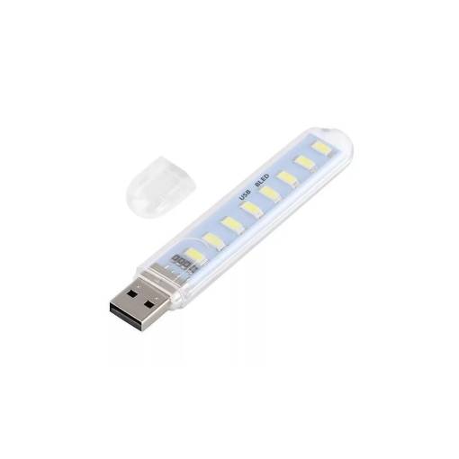 Foto - Přenosné USB 1,5W LED světlo - 8LED, 200lm, USB-A
