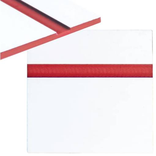 Foto - Gravírovací laminát 300 x 200 x 1,3 mm - Bílý, červený