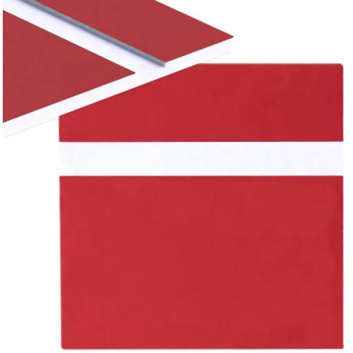 Foto - Gravírovací laminát 300 x 200 x 1,3 mm - Červený, bílý