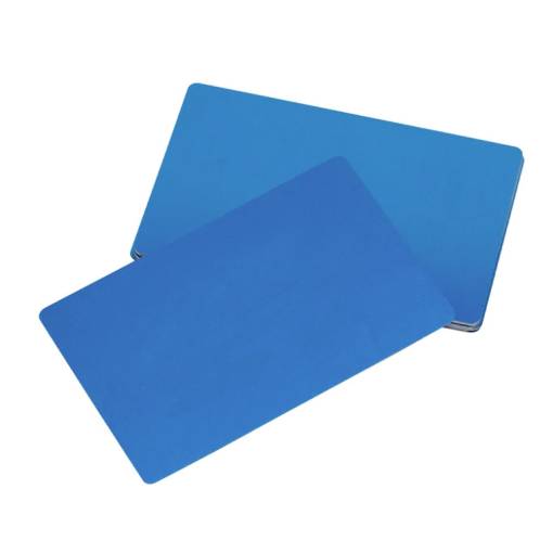 Foto - Hliníková vizitka, karta pro testování a laserové gravírování - Modrá