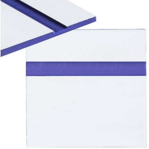 Foto - Gravírovací laminát 600 x 300 x 1,3 mm - Bílý, tmavě modrý