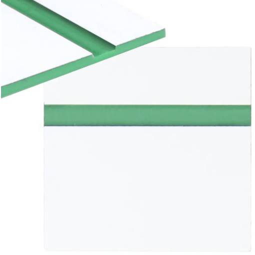 Foto - Gravírovací laminát 600 x 300 x 1,3 mm - Bílý, zelený