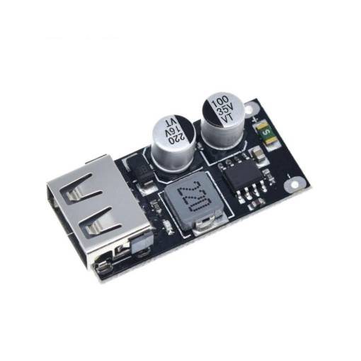 Foto - Modul rychlé nabíječky, step-down 12-24V s čipem pro rychlé nabíjení - USB-A - QC3.0, FCP