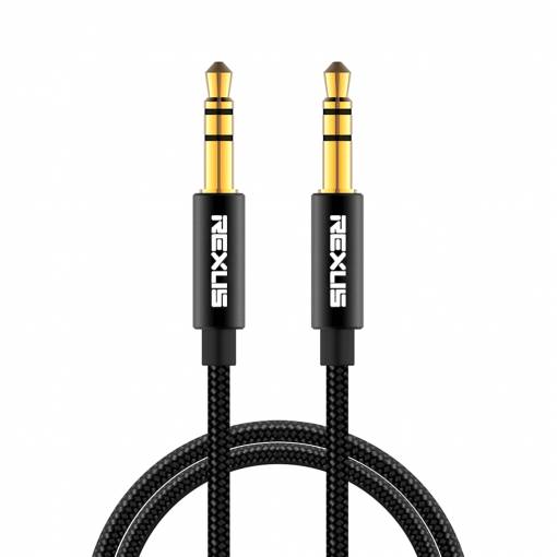 Foto - Odolný audio kabel Rexlis 3.5mm jack (5 m) - Černá