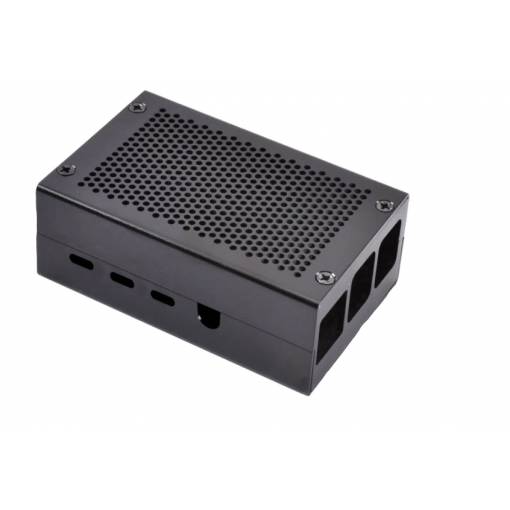 Foto - Hliníková krabička pro Raspberry Pi 4B - Černá
