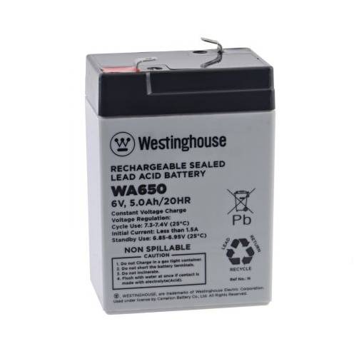 Foto - Westinghouse olověný akumulátor WA650 6V/5Ah F1