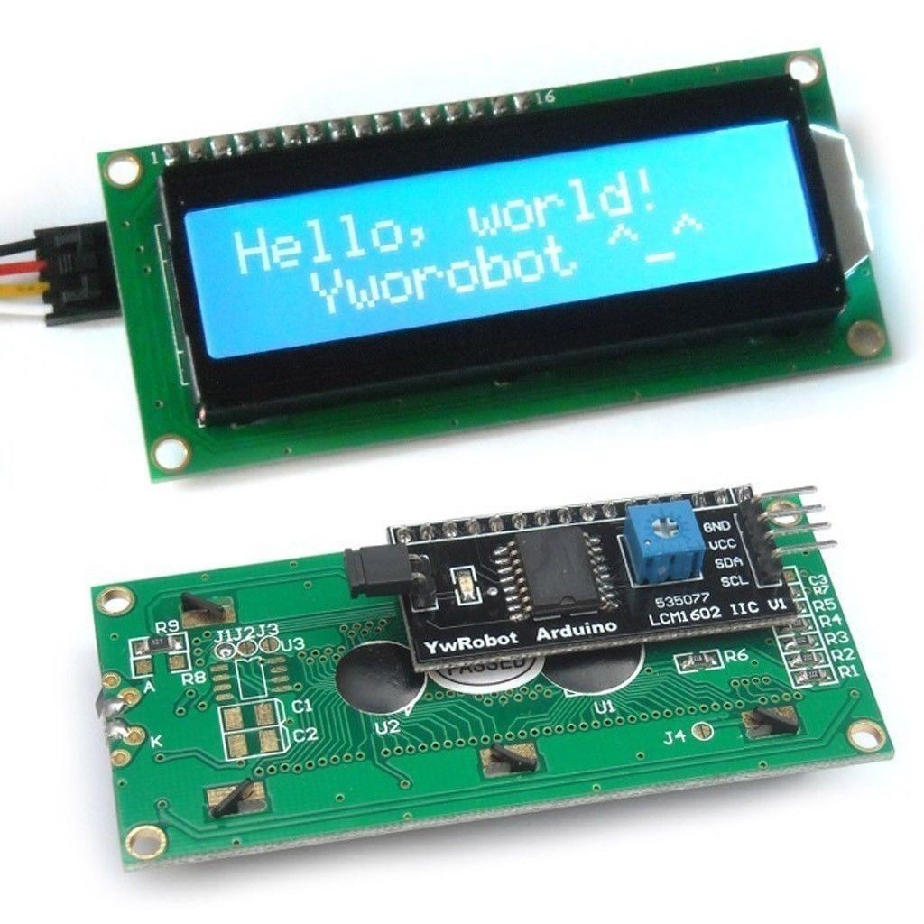 IIC I2C displej LCD 1602, 16 x 2 LCD znaků - Modrý modul
