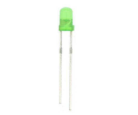 LED dioda - Zelená, 3 mm