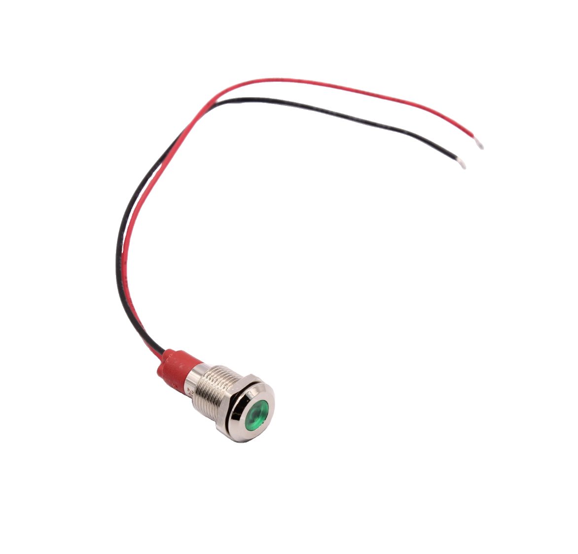 LED světelný indikátor - Zelený, 10 - 24V, 10 mm
