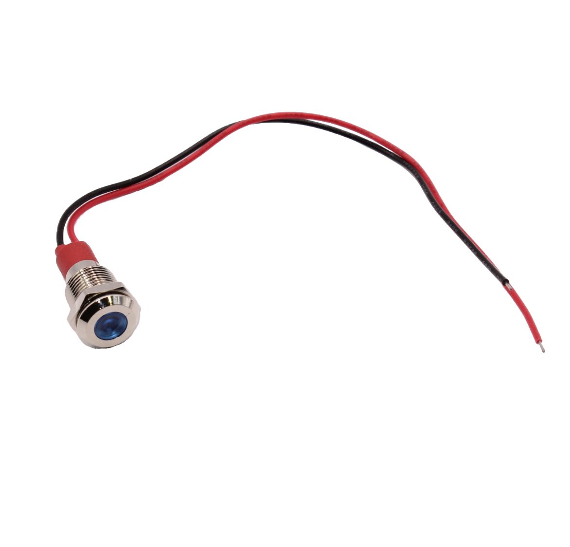 LED světelný indikátor - Modrý, 10 - 24V, 10 mm