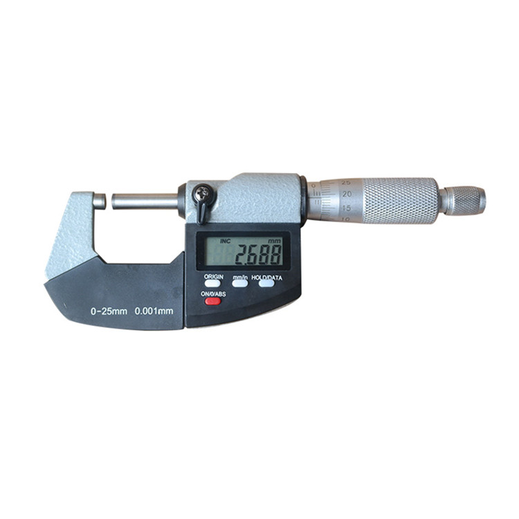 Digitální celokovový mikrometr s rozlišením 0,001 mm - 0 až 25 mm