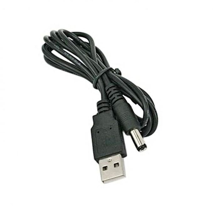 Napájecí redukce s kabelem USB A (M) - DC 5,5/2,1 (M), 80 cm