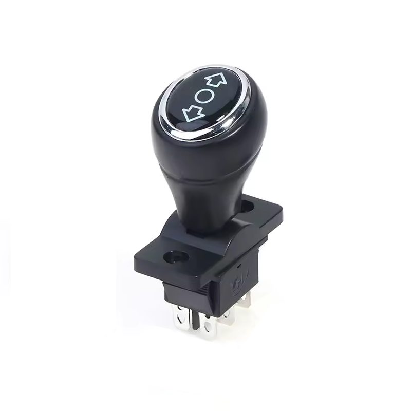 Přepínač - ovládací páka vpřed/stůj/vzad - 3 polohy, 2x přepínací kontakt s aretací, 250VAC, 16A