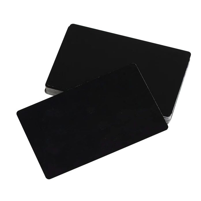 Hliníková vizitka, karta pro testování a laserové gravírování - Černá