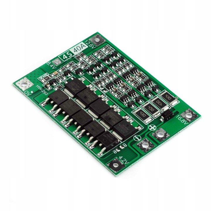 BMS ochranný modul pro 4S Li-Ion články 18650 - 40A s balancerem