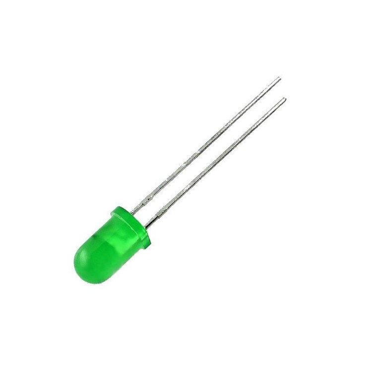 LED dioda zelená 5 mm – Blikající, difuzní